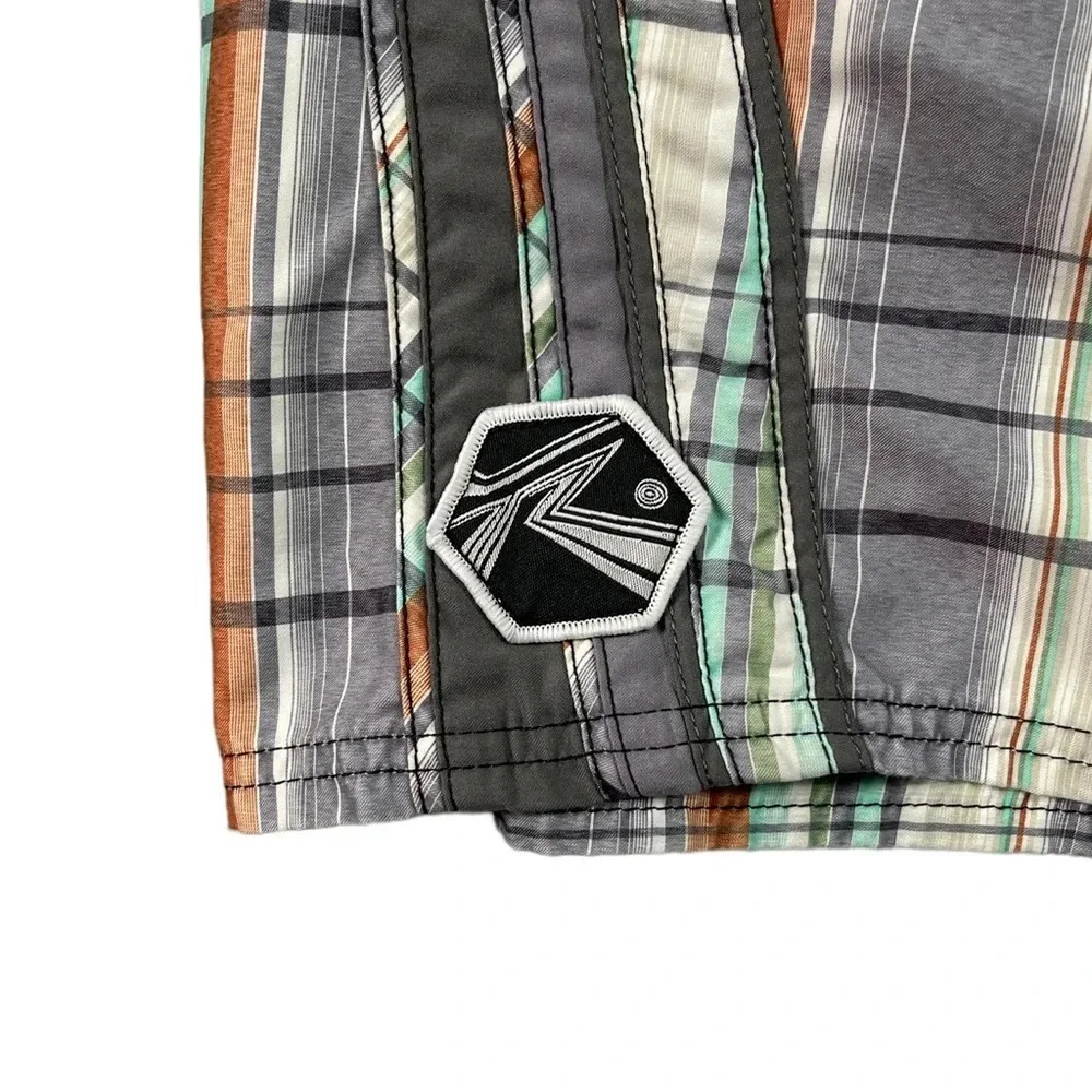 SH289 Mens RUSTY Surfboards Brand Plaid Summer Board Shorts 32